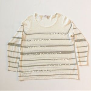 Coldwater Creek 1X 18 Sweater pullover white